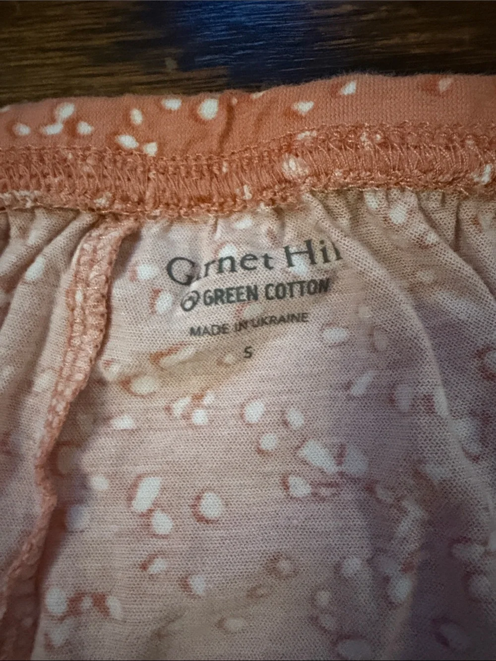 Garnet Hill Coral-Pink Speckled Kids Pajama Set